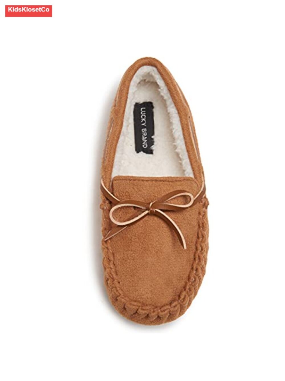 Boys Sherpa Lined Mocc Non-Slip Microsuede House Shoes